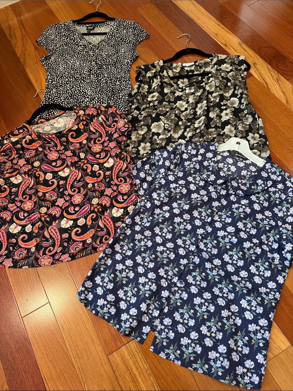 Assorted Women's Short-Sleeve Floral & Paisley Tees - Mixed Colors